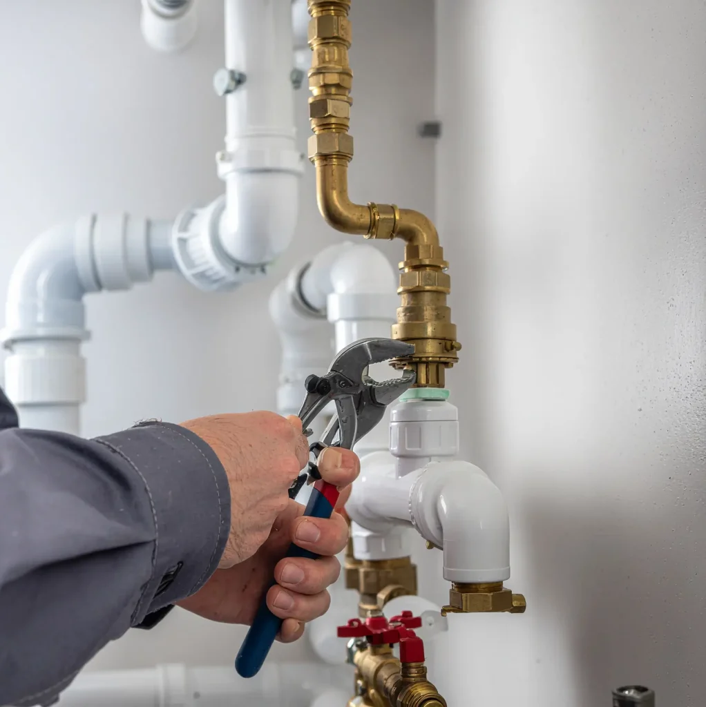 Travail de plomberie sur des tuyaux à Draguignan dans le Var