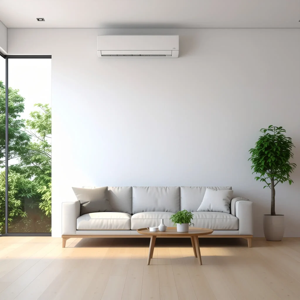 salon avec une climatisation